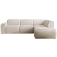 ECKSOFA Bouvi Creme rechts - Creme/Schwarz, Kunststoff/Textil (220/292cm) - Selsey