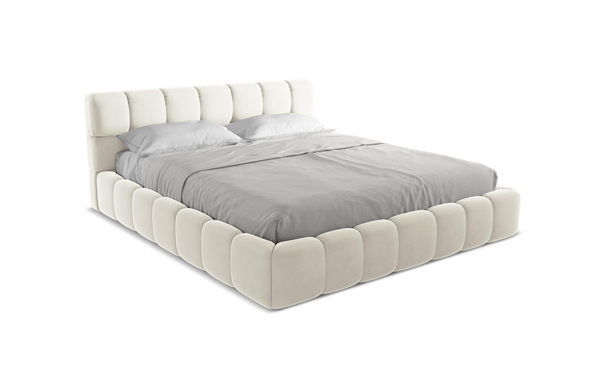 POLSTERBETT mit Bettkasten und Lattenrost 200x228 Beige - Beige/Creme, Kunststoff/Textil (180/200cm) - Makamii