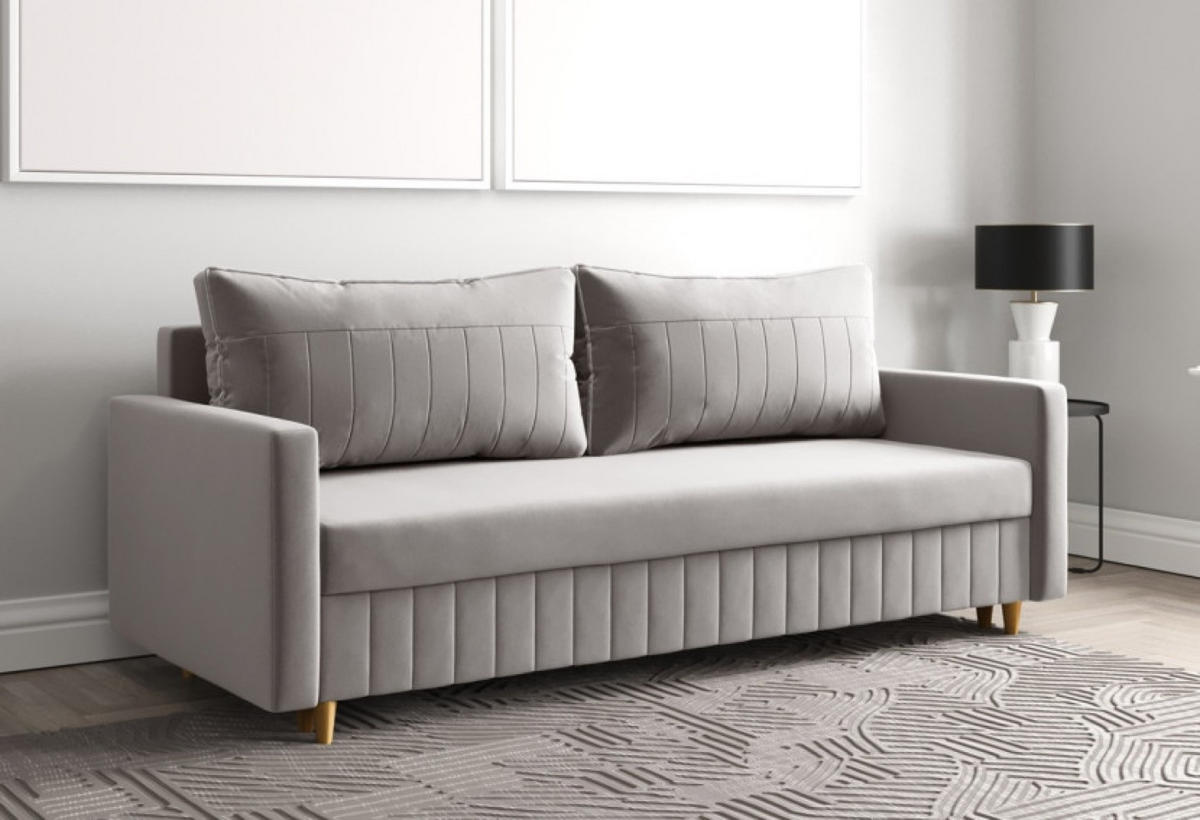 SITZSOFA Grau MARO Mit Schlaffunktion - Grau, Textil (217/92/85cm) - Sepro Meble
