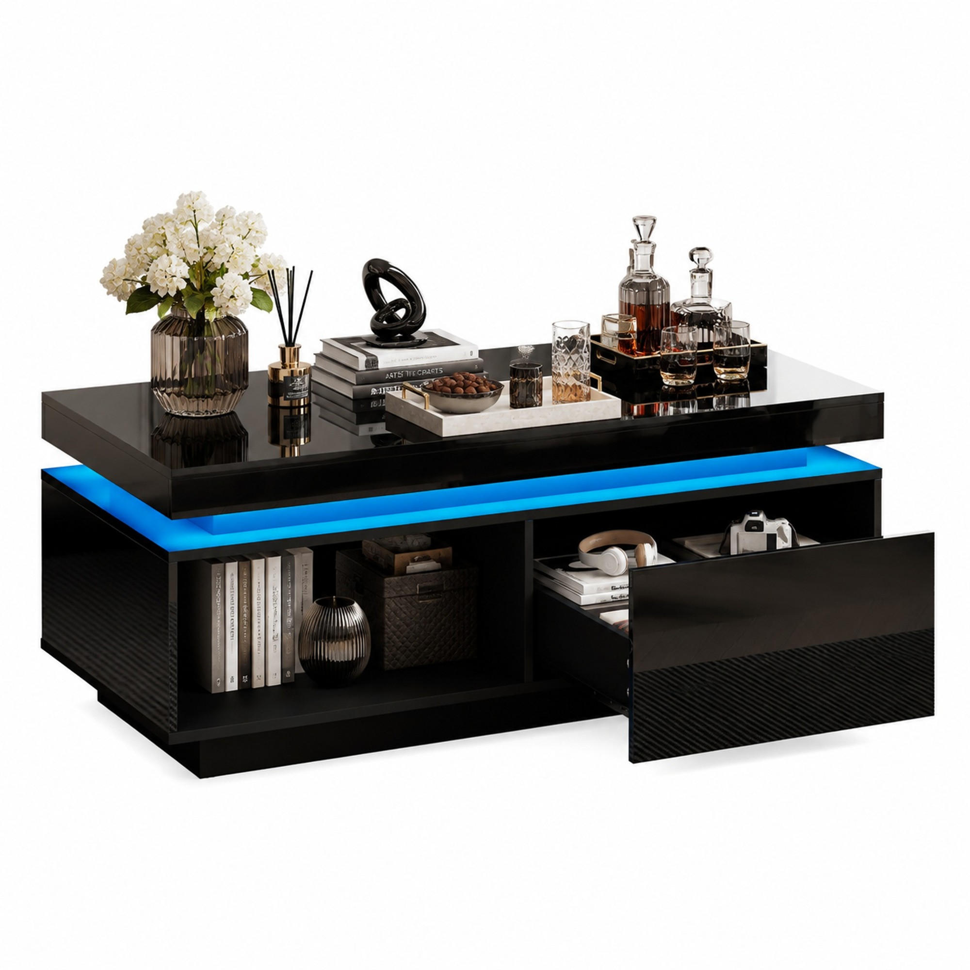Ivmeu Couchtisch Schwarz 50x40.3x100 cm