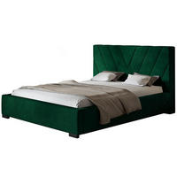 POLSTERBETT Palermo mit Kopfteil, 120x200 cm, Doppelbett mit Bettkasten und Lattenrost aus Holz, Velourstoff Grün - Grün, Holz/Textil (120/200cm) - Alpi-Möbel