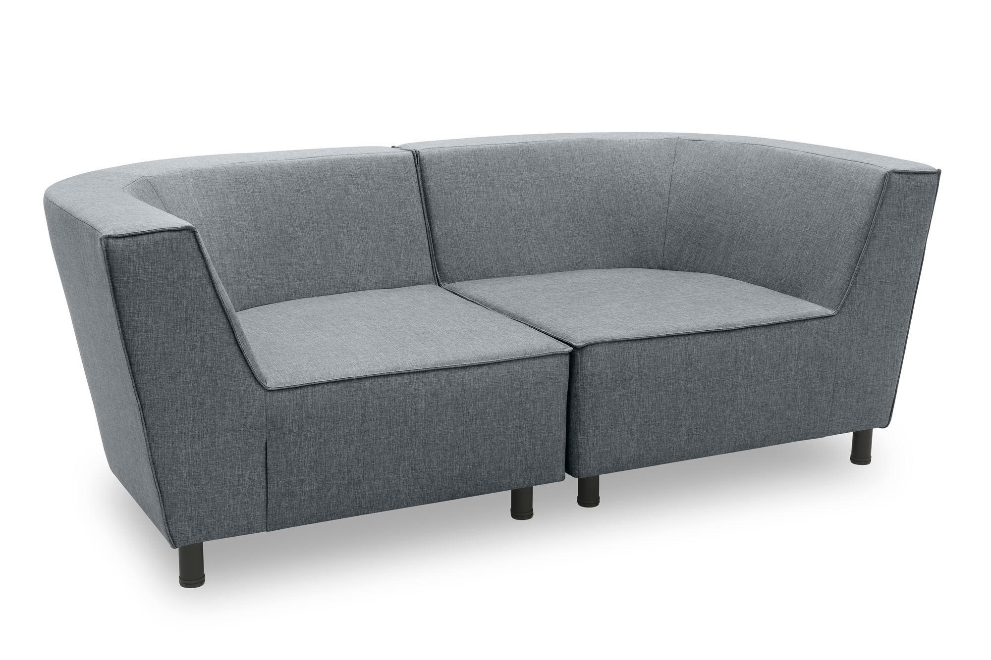 GARTENLOUNGE-SOFA 2-Sitzer Brandie 206x77x103 Outdoorbezug dunkelgrau - Grau, Kunststoff (206/77/103cm) - 58aufmkessel