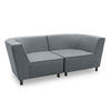 GARTENLOUNGE-SOFA 2-Sitzer Brandie 206x77x103 Outdoorbezug dunkelgrau - Grau, Kunststoff (206/77/103cm) - 58aufmkessel