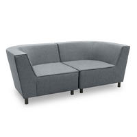 GARTENLOUNGE-SOFA 2-Sitzer Brandie 206x77x103 Outdoorbezug dunkelgrau - Grau, Kunststoff (206/77/103cm) - 58aufmkessel