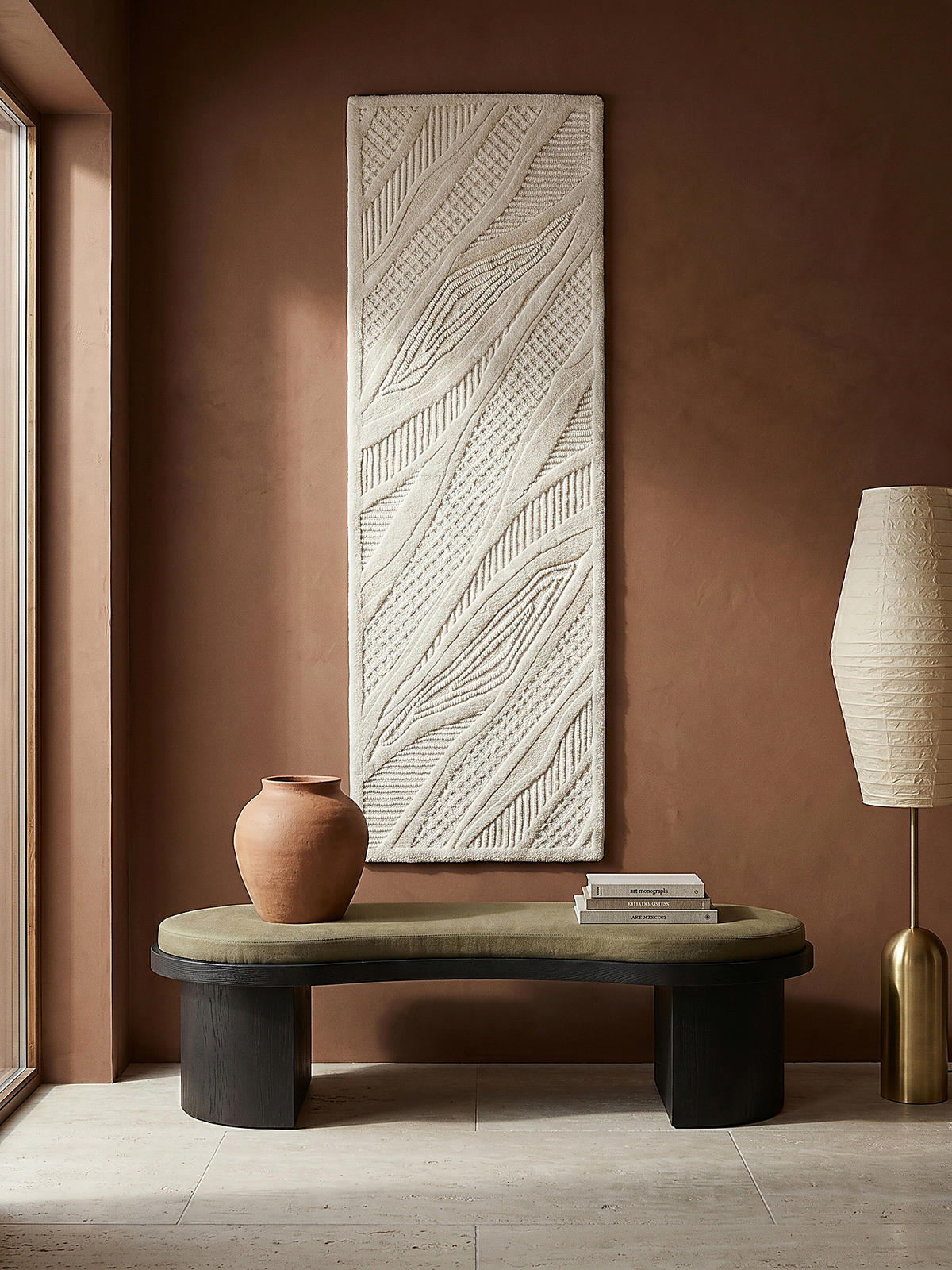 TEPPICH aus Wolle CARVE in Weiß, abstrakt, Florhöhe 14 mm, 80 x 230 cm - Beige, Textil (80/230cm) - KADIMA DESIGN