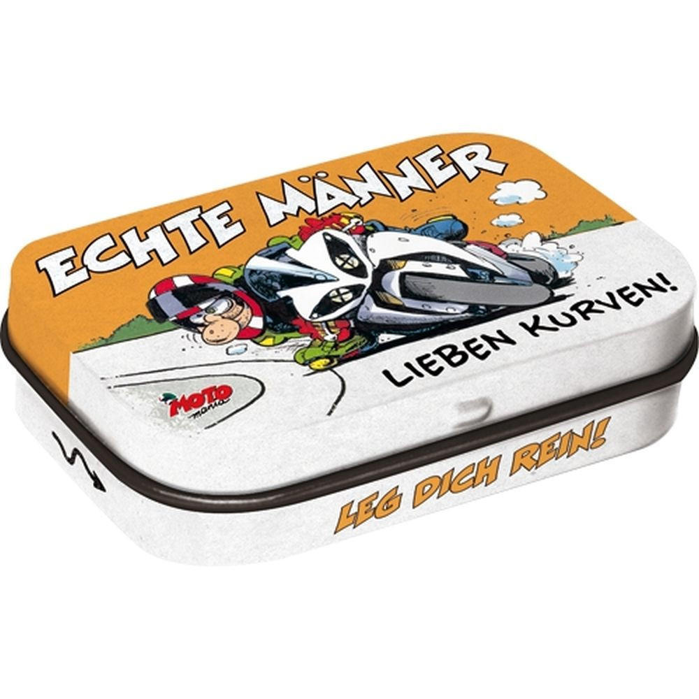 PILLENDOSE MOTOmania Echte Männer lieben Kurven! - Multicolor, Metall (6/1.6/4cm) - Nostalgic-Art