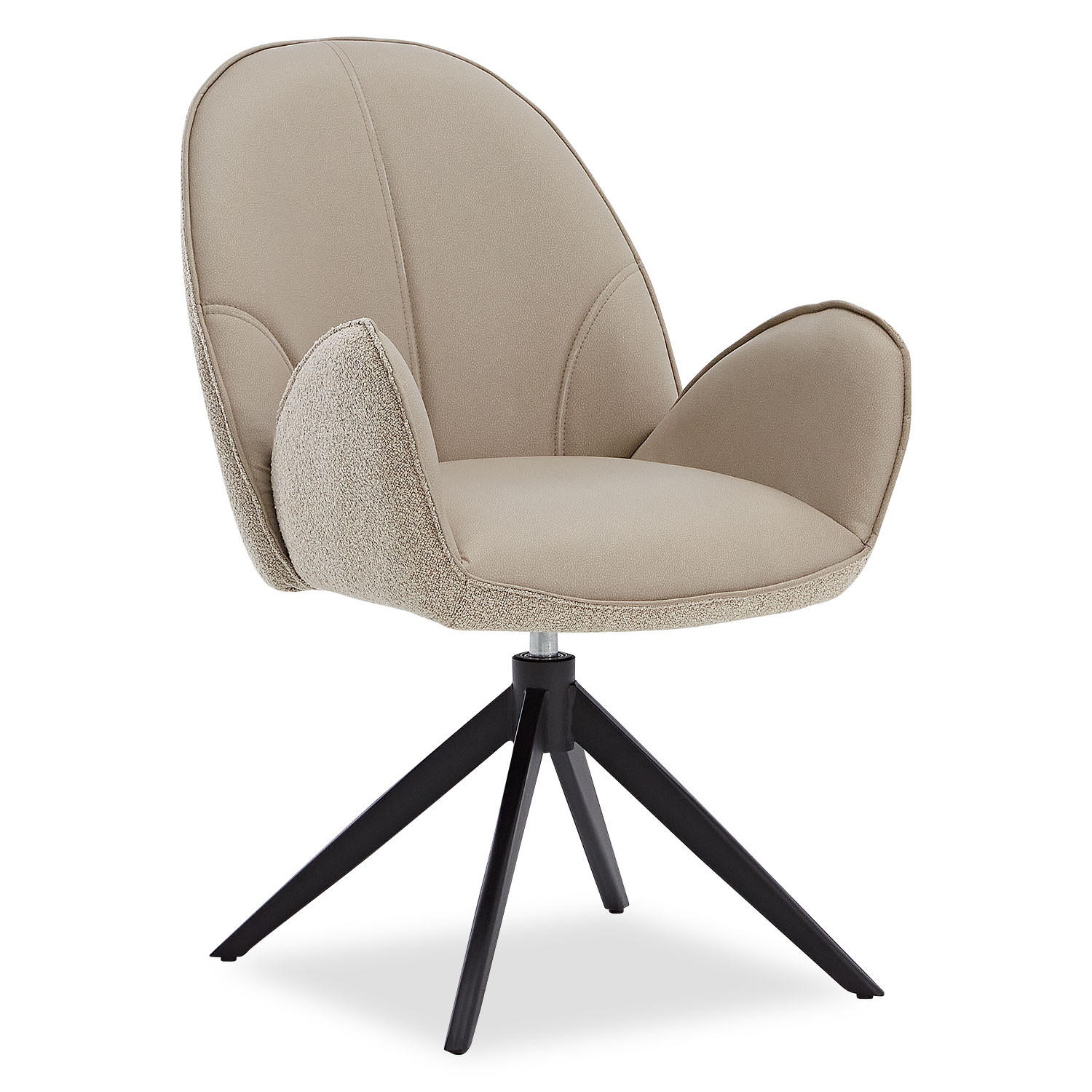 Homestyle4u Armlehnenstuhl Beige 59x90x60 cm
