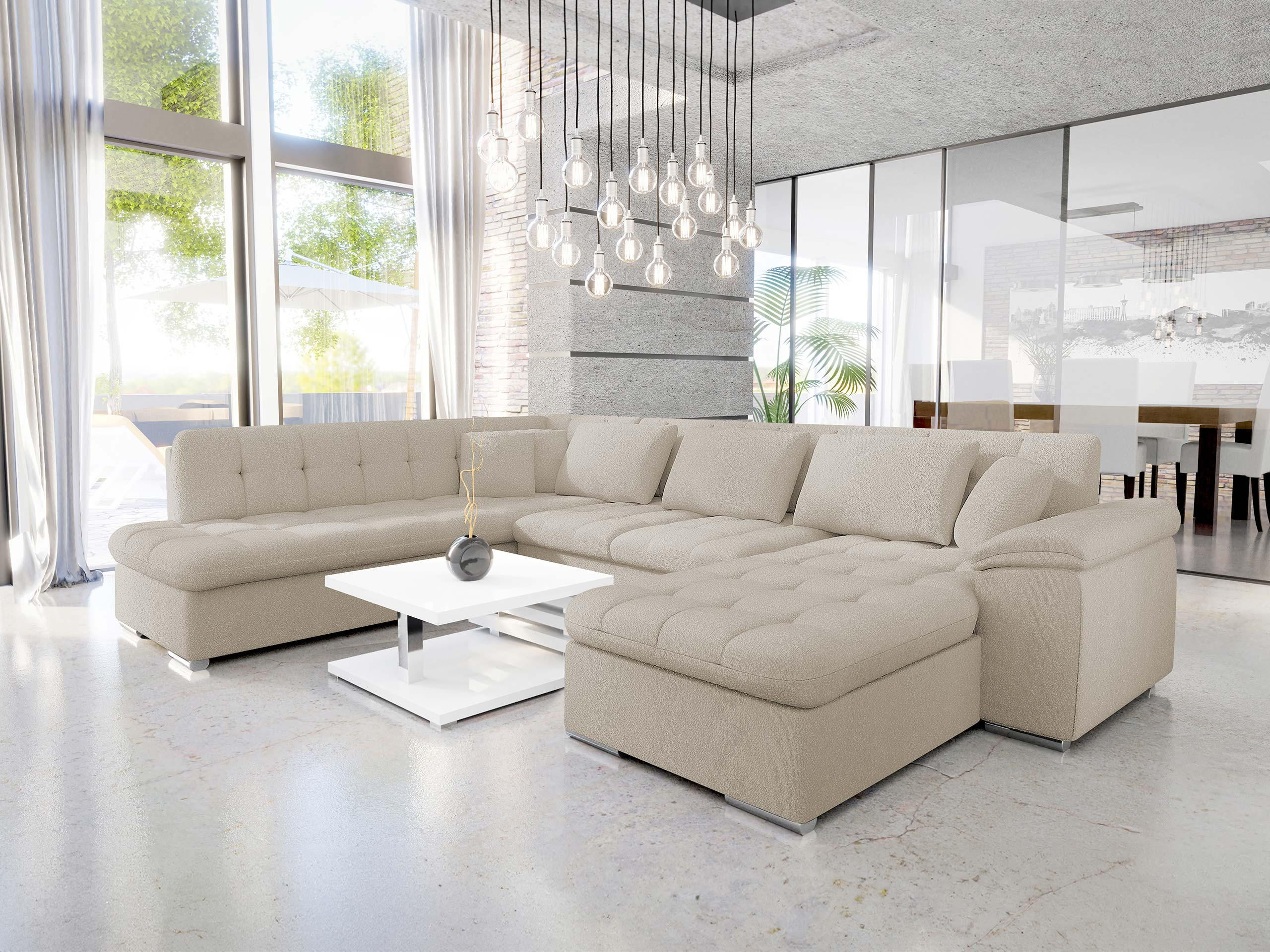 WOHNLANDSCHAFT Niko Bis Premium, Seite: Rechts - Cappuccino, Holz/Textil (348/76/205cm) - MIRJAN24