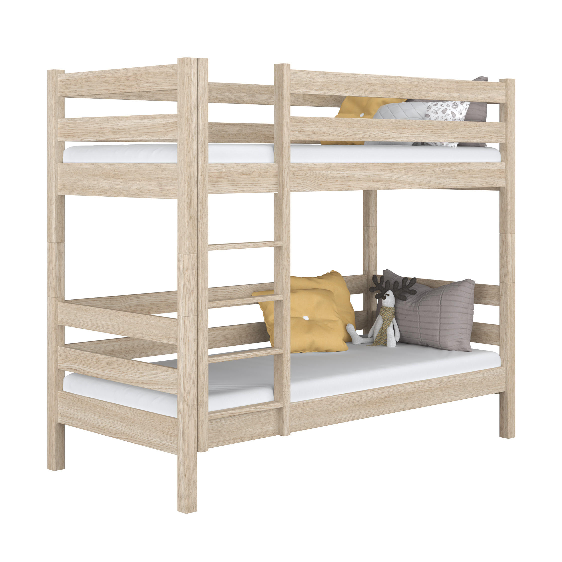 ETAGENBETT N01 Sonoma Eiche 120/190 - Sonoma Eiche, Naturmaterialien/Holz (120/190cm) - N-Wood