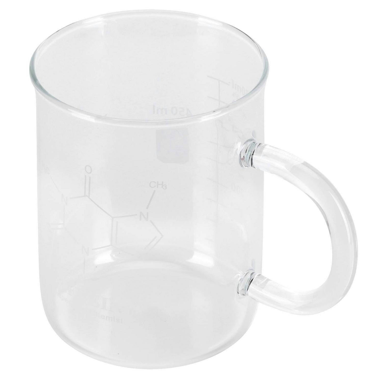 MESSBECHER Glas 450 ml mit Griff und Skala - Transparent, Glas (0.45L)