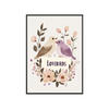 POSTER mit Rahmen Treechild - Lovebirds - Multicolor/Schwarz, Holz/Papier (30/40cm) - Poster&Frame