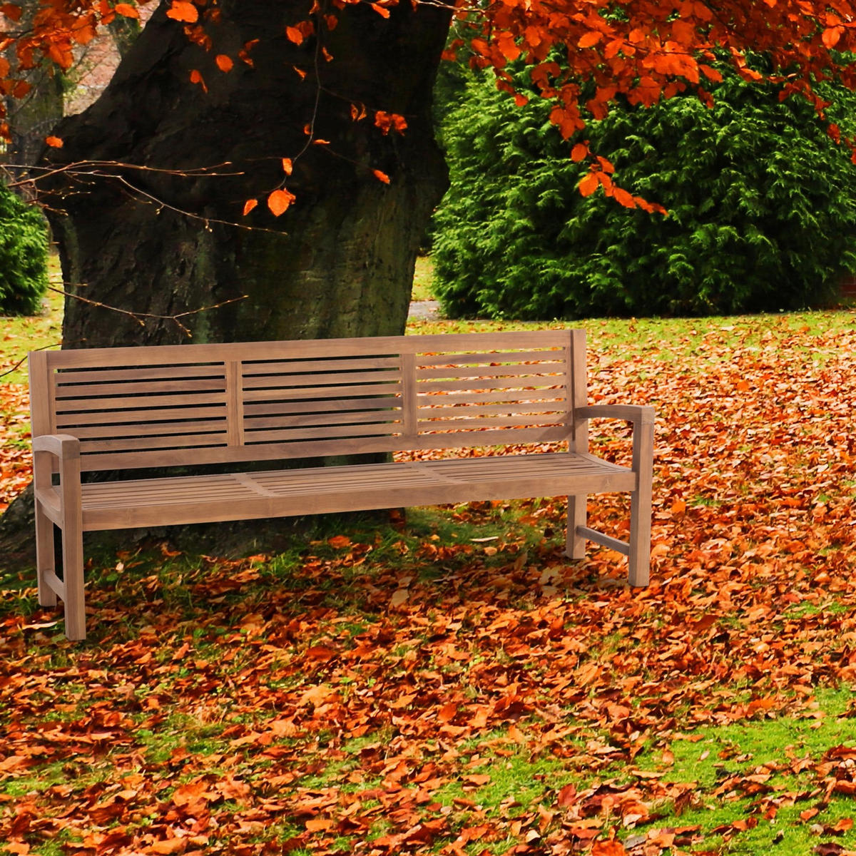GARTENBANK 220/59 cm Holz teak - Teakfarben, Holz (220/92/59cm) - CLP