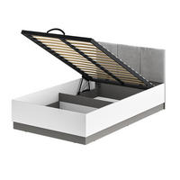 BOXSPRING POSTEL 120/200 Luor Bílá a šedá - bílá, kompozitní dřevo (120/200cm) - Petits-meubles