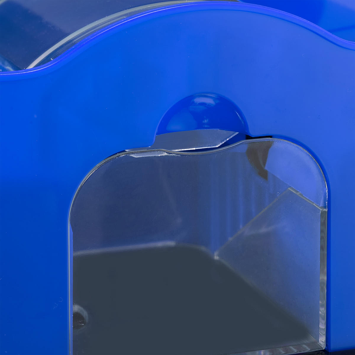 KARTENMISCHMASCHINE manuell - Blau, Kunststoff (23/15cm) - Relaxdays