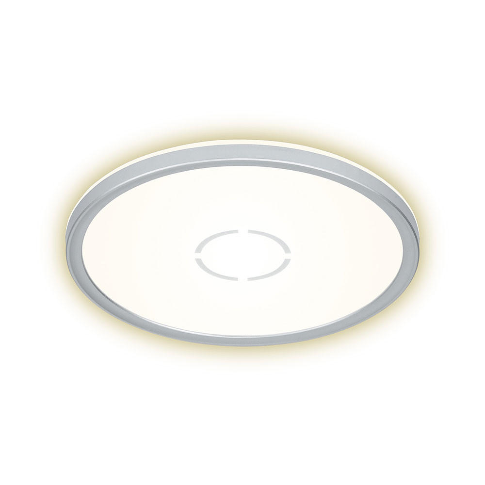 LED DECKENLEUCHTE Silber Opal - Silberfarben, Kunststoff (29.3/29.3/2.9cm) - Briloner