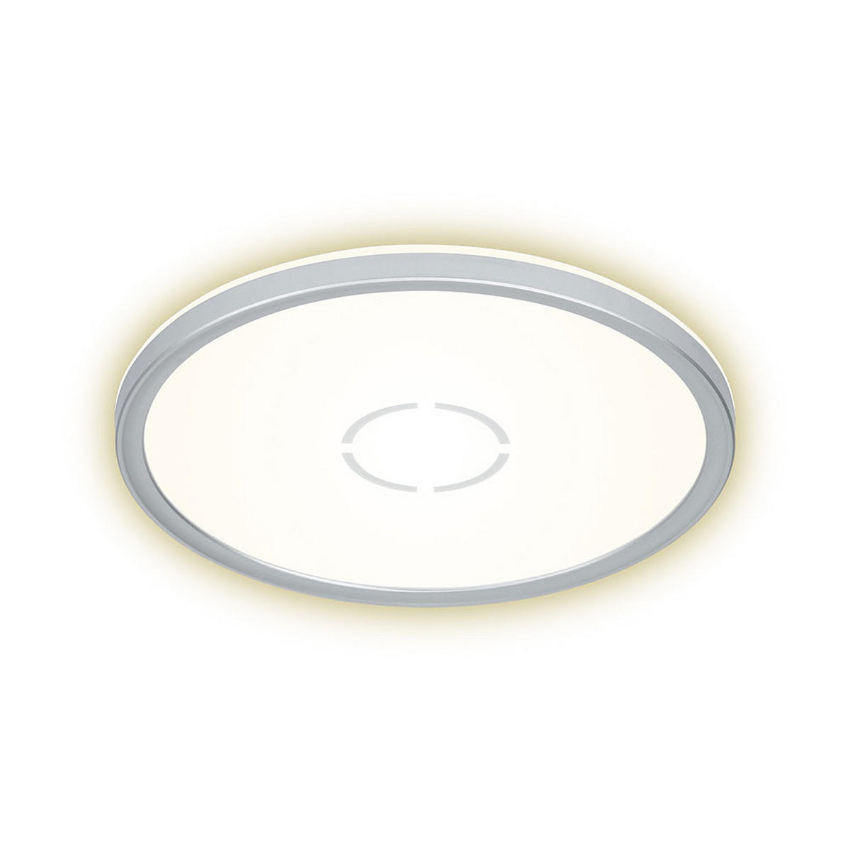 LED DECKENLEUCHTE Silber Opal - Silberfarben, Kunststoff (29.3/29.3/2.9cm) - Briloner