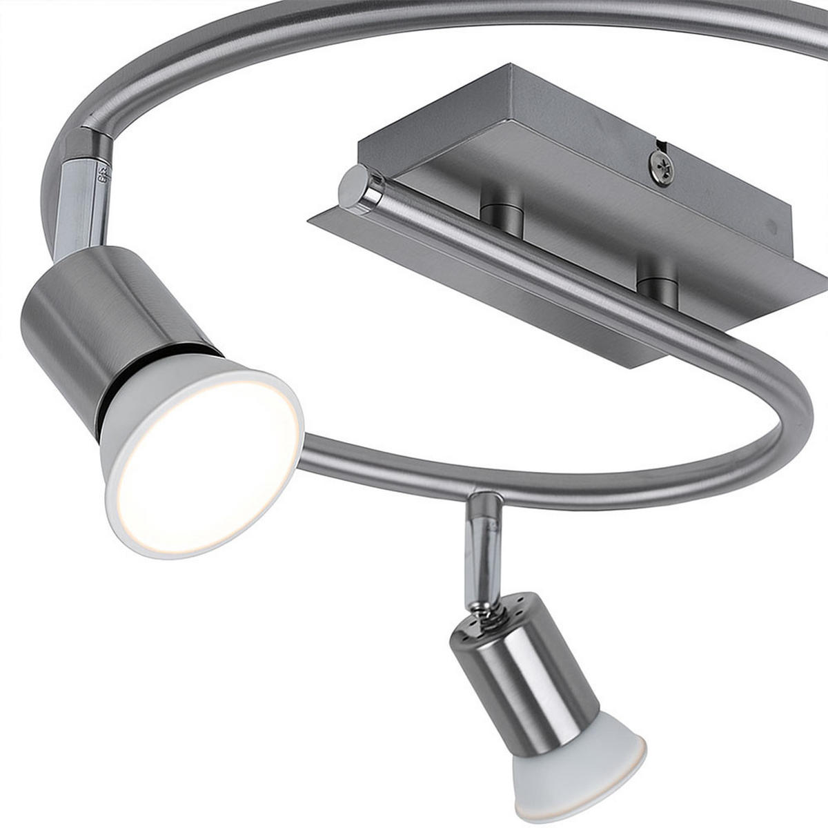 DECKENLEUCHTE Spotrondell Silber gebürstet - Silberfarben, Metall (50/50/17cm) - Esto