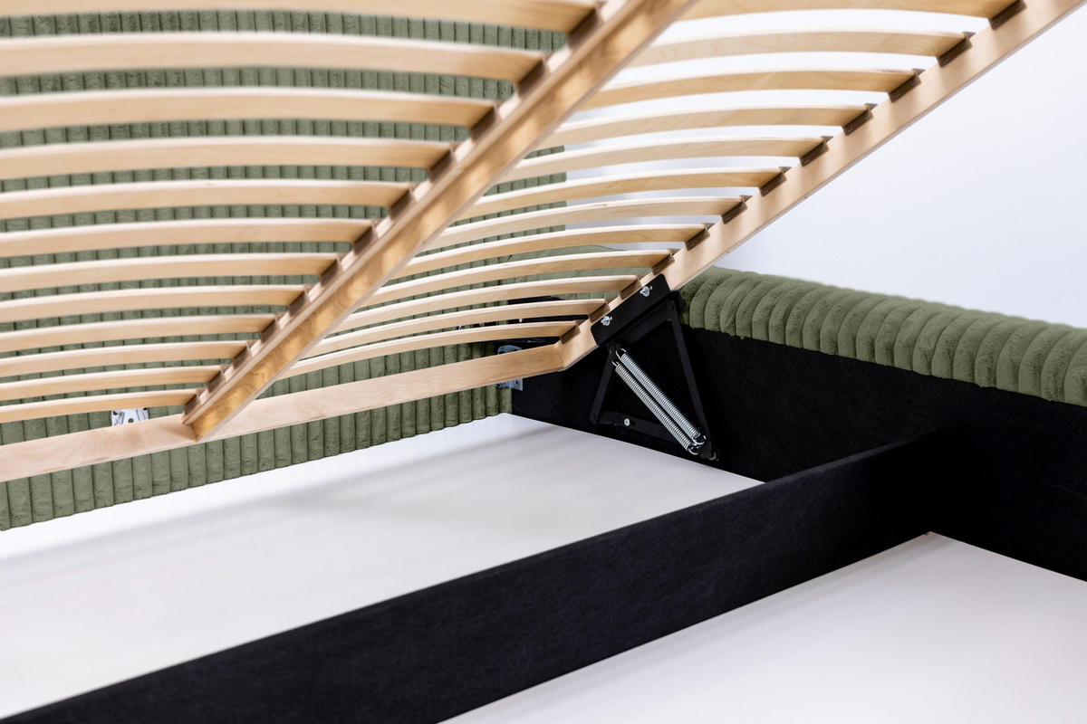 POLSTERBETT aus Strickmaterial Kostar 160x200 cm, Grün - Grün, Textil (160/200cm) - Fedve