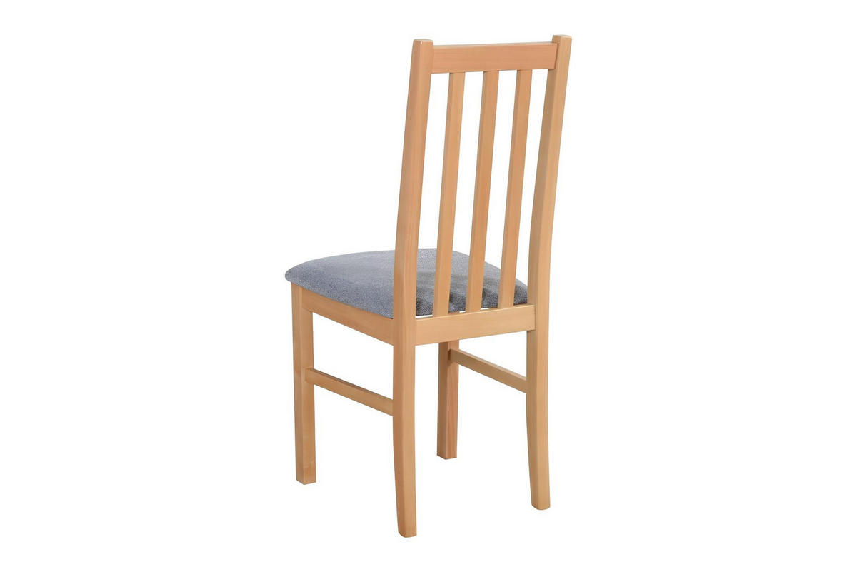 STUHL 2er Set BOS 10, grandson - Beige/Zinkfarben, Holz (43/94/40cm) - Leaf Design
