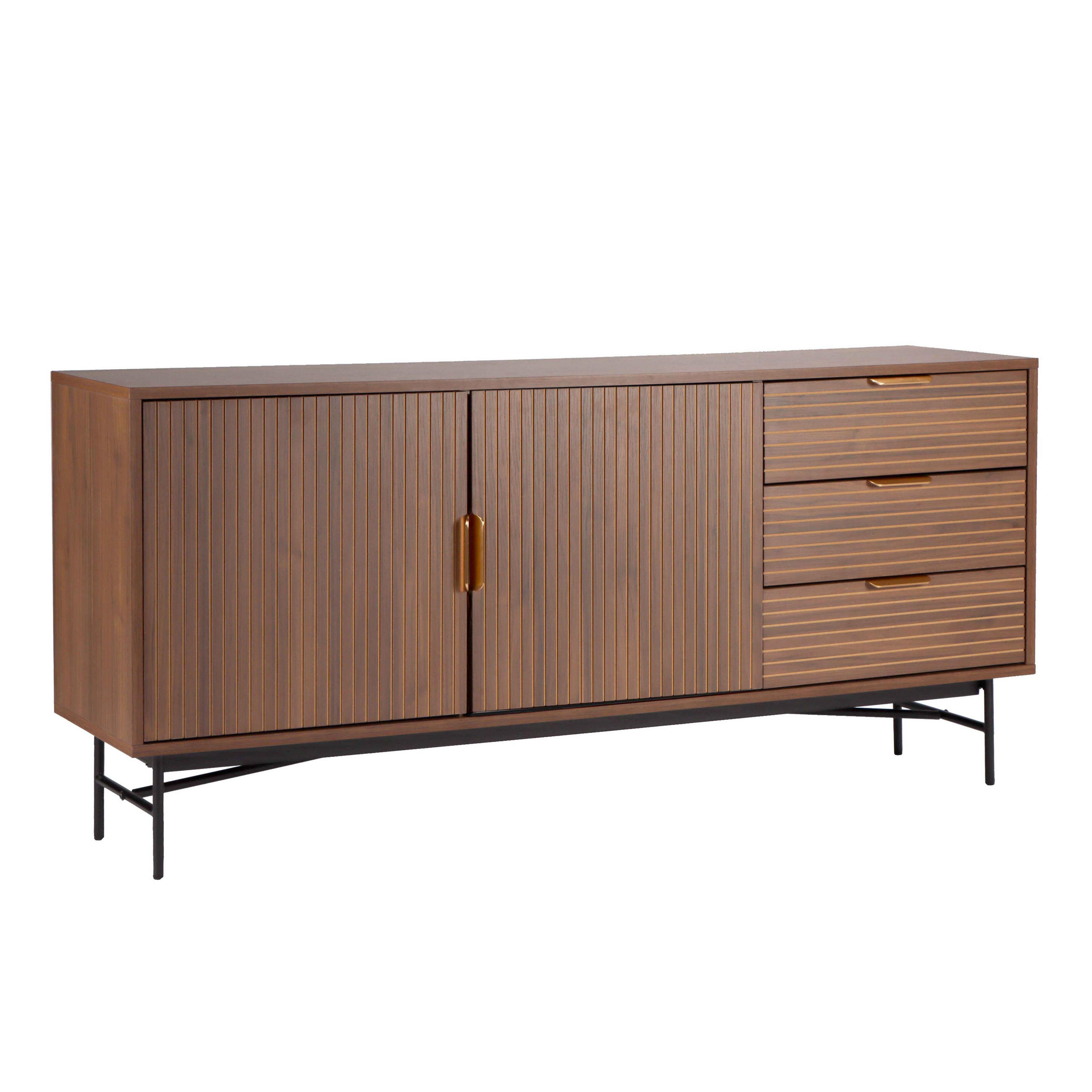 SIDEBOARD, Braun - Braun, Holz (40/75/160cm) - Oviala
