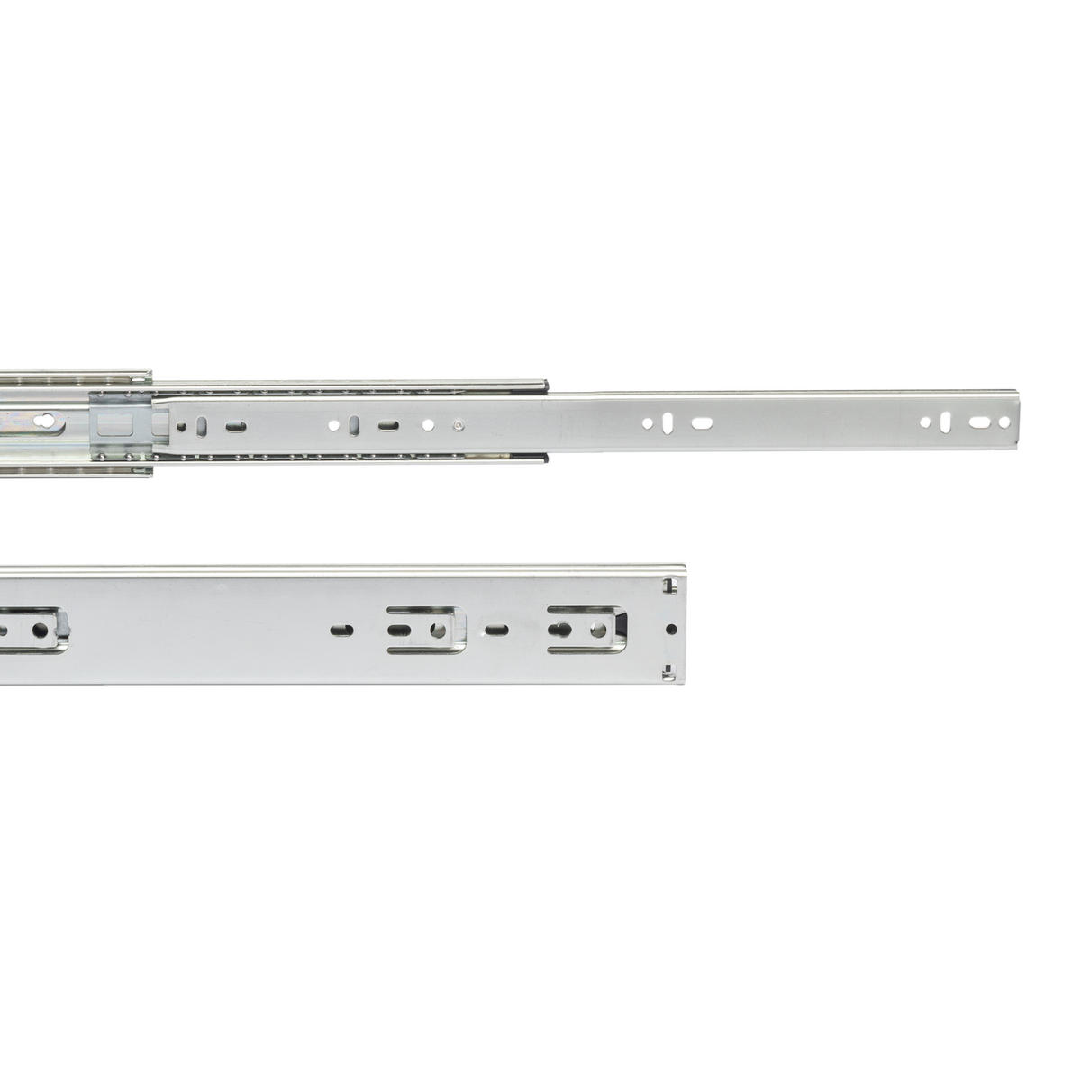 KUGELFÜHRUNGEN für Schwerlastschubladen, Vollauszug, Höhe 51mm 4er-set - Zinkfarben, Metall (1.27/6/40cm) - EMUCA