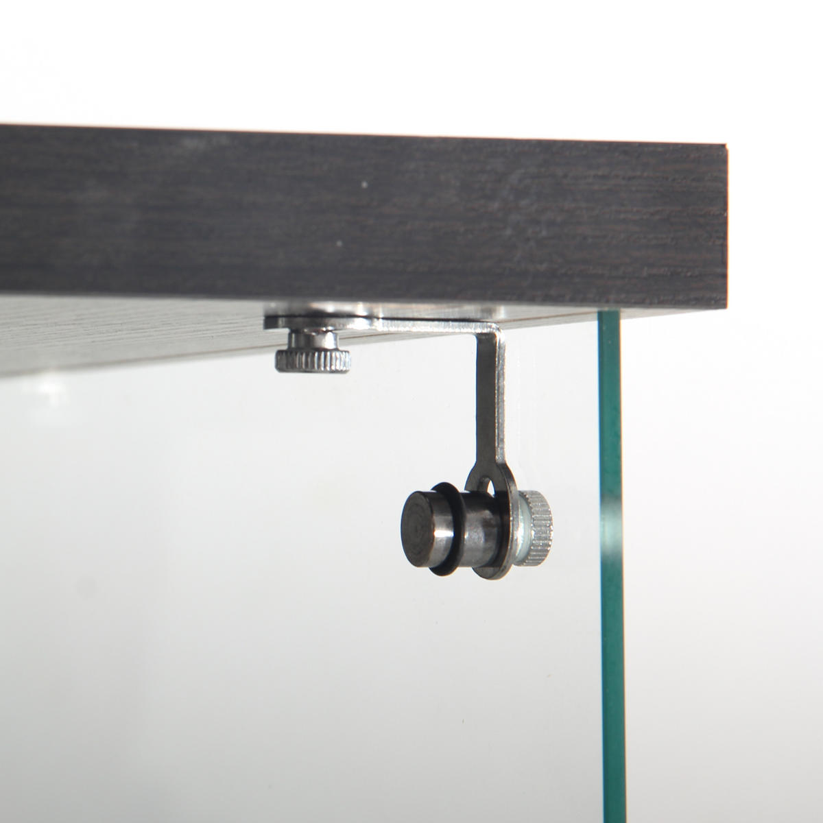GLASVITRINE Stehend 4-Lagen Mit LED, Schloss & 1 Tür Schwarz - Schwarz, Holz (36.5/164/42.5cm)