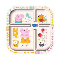 ESSLERNTELLER MIT WÜRFEL Easy Eater bunt 21,3 x 21,3 cm - Multicolor, Kunststoff (21.3/1.8/21.3cm) - Koziol
