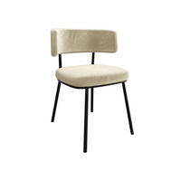 POLSTERSTUHL Iga - Schwarz/Naturfarben, Textil/Metall (58/75/57cm) - MIRJAN24