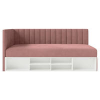 JUGENDBETT Ventrio Rosa Easy-Clean-Samtbezug 90x200 cm - Pink, Kunststoff/Textil (90/200cm) - Selsey