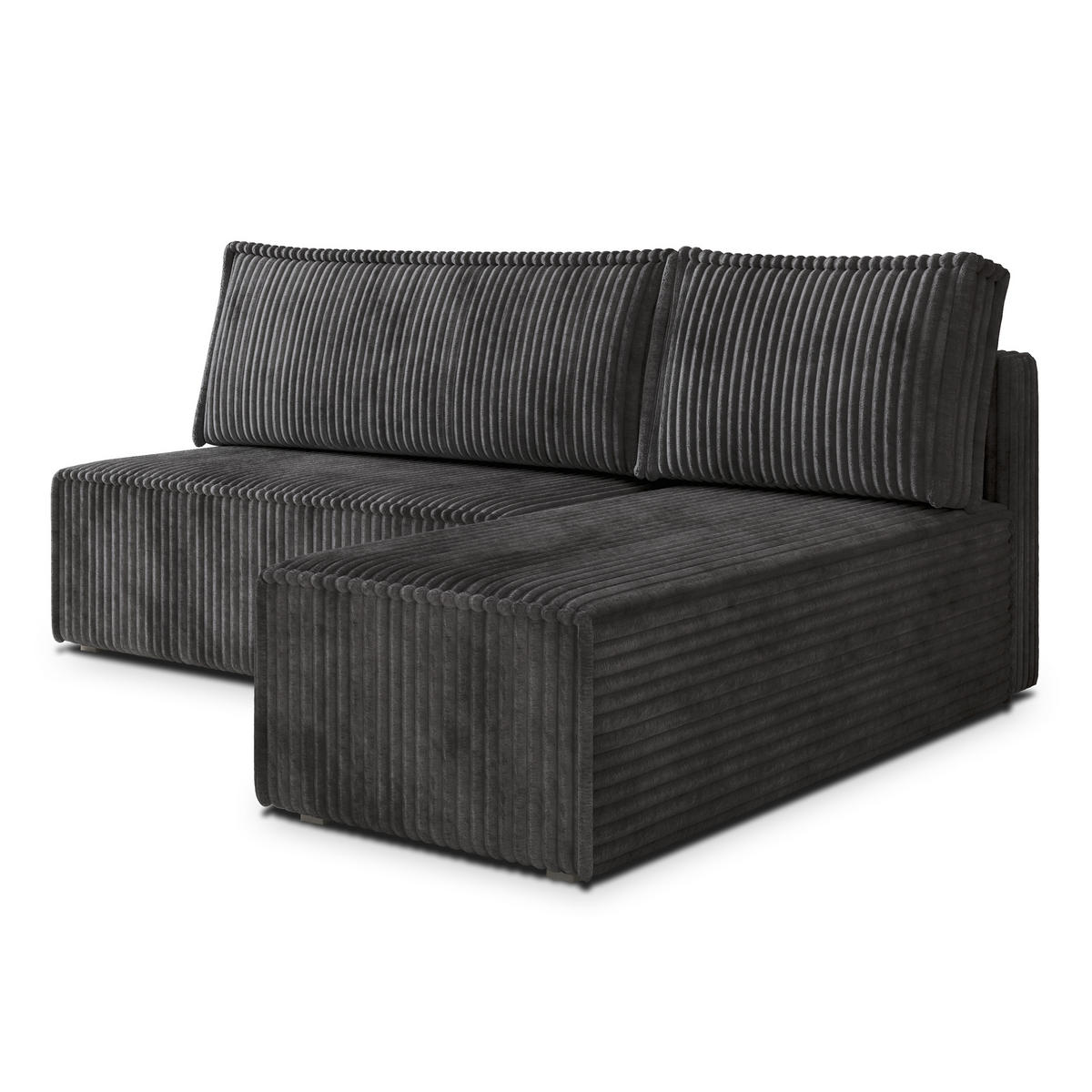 ROHOVÁ SEDAČKA BRISO grafitová - šedá/grafitová, dřevo/textil (200/140cm) - MASSENO