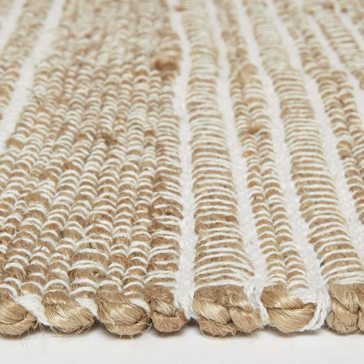 JUTETEPPICH Arlyn gestreift 60/90 cm - Naturfarben, Naturmaterialien (60/90cm) - Homescapes