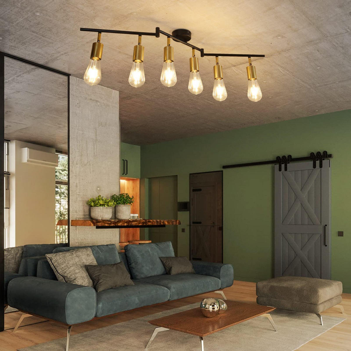 STRAHLER Nixie 6-flammig 95/4/11 cm - Goldfarben, Metall (95/4/11cm) - Nettlife