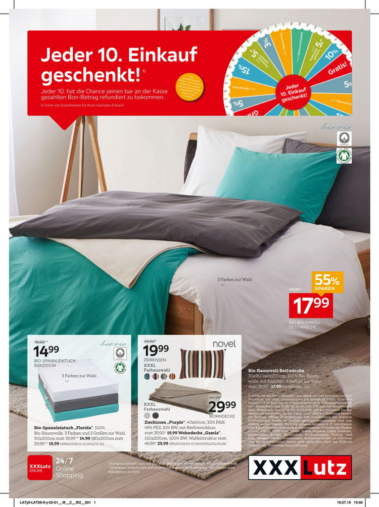 Heimtex Gutscheinblatt