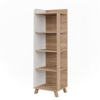 BADREGAL Karen Sonoma/Weiß 40 x 128 cm mit 4 Fächern - Weiß/Sonoma Eiche, Holzwerkstoff (40/128/35cm) - Vicco