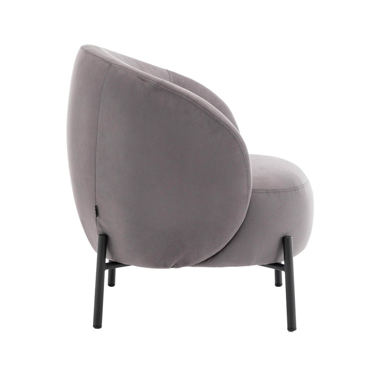 RELAXSESSEL, Grau - Grau, Textil (66/76/73cm) - Oviala