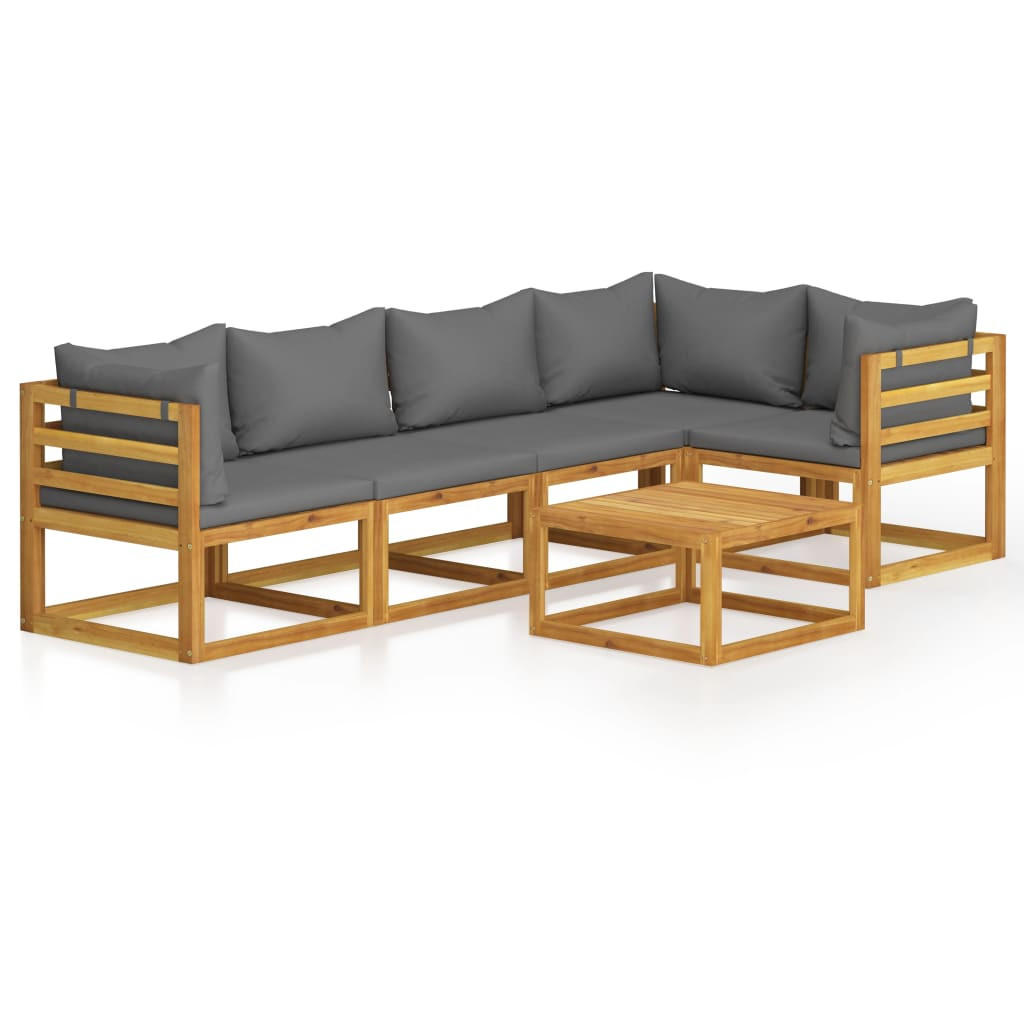 GARTENSET Reichardt 6-teilig - Grau, Holzwerkstoff - Nettlife