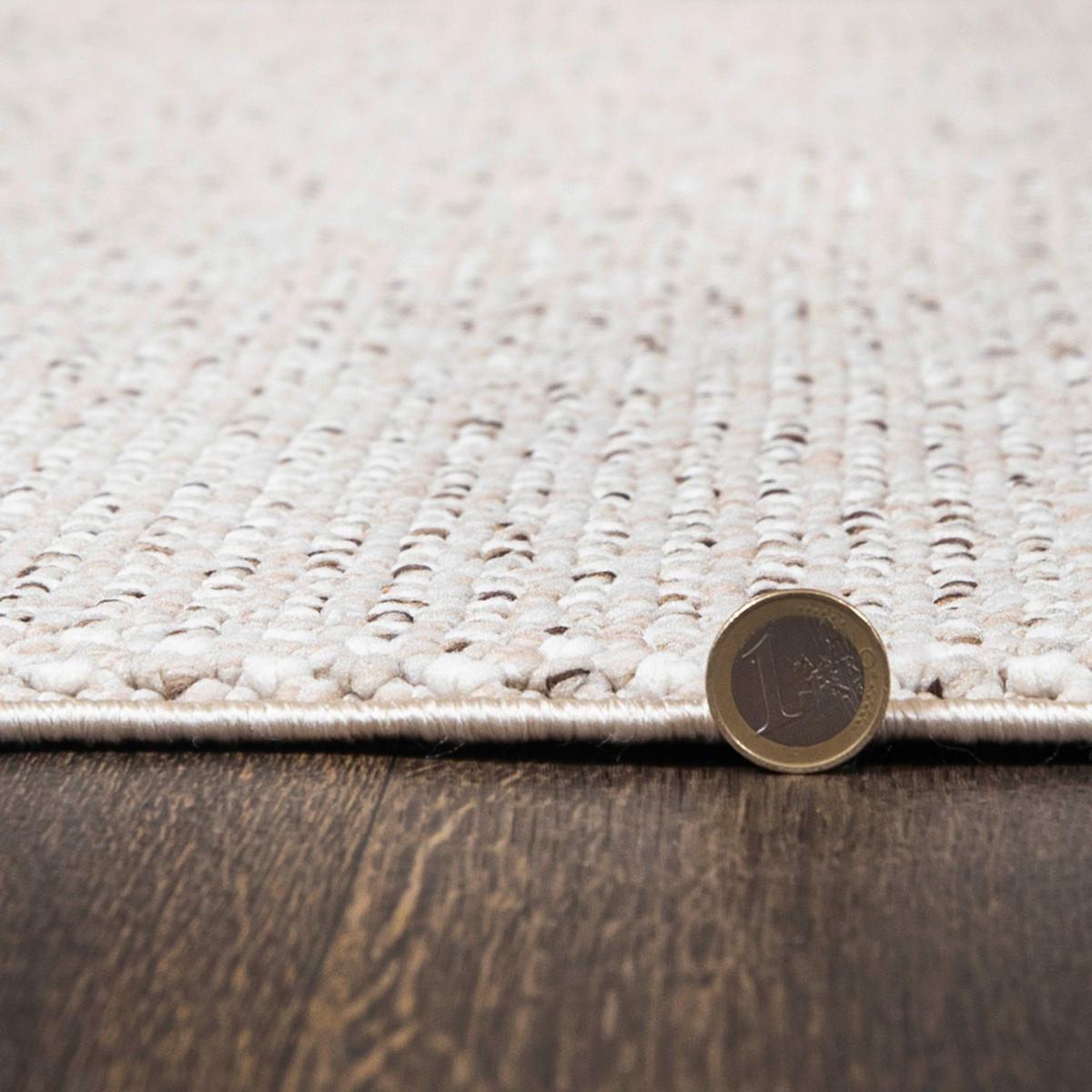 TEPPICH Lora PE15A Mazovia 140x200cm Beige Creme Einfarbig Kurzflor - Creme, Textil (140/200cm) - Mazovia