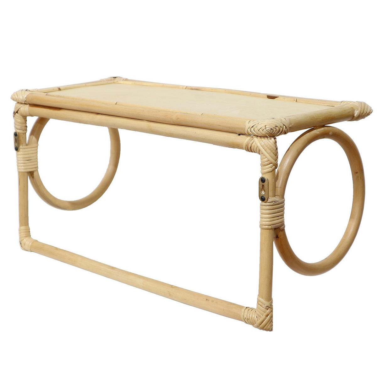 WANDREGAL aus Rattan 60x25x30cm, natürlich - Braun, Naturmaterialien (25/30/60cm) - Giga Meubel