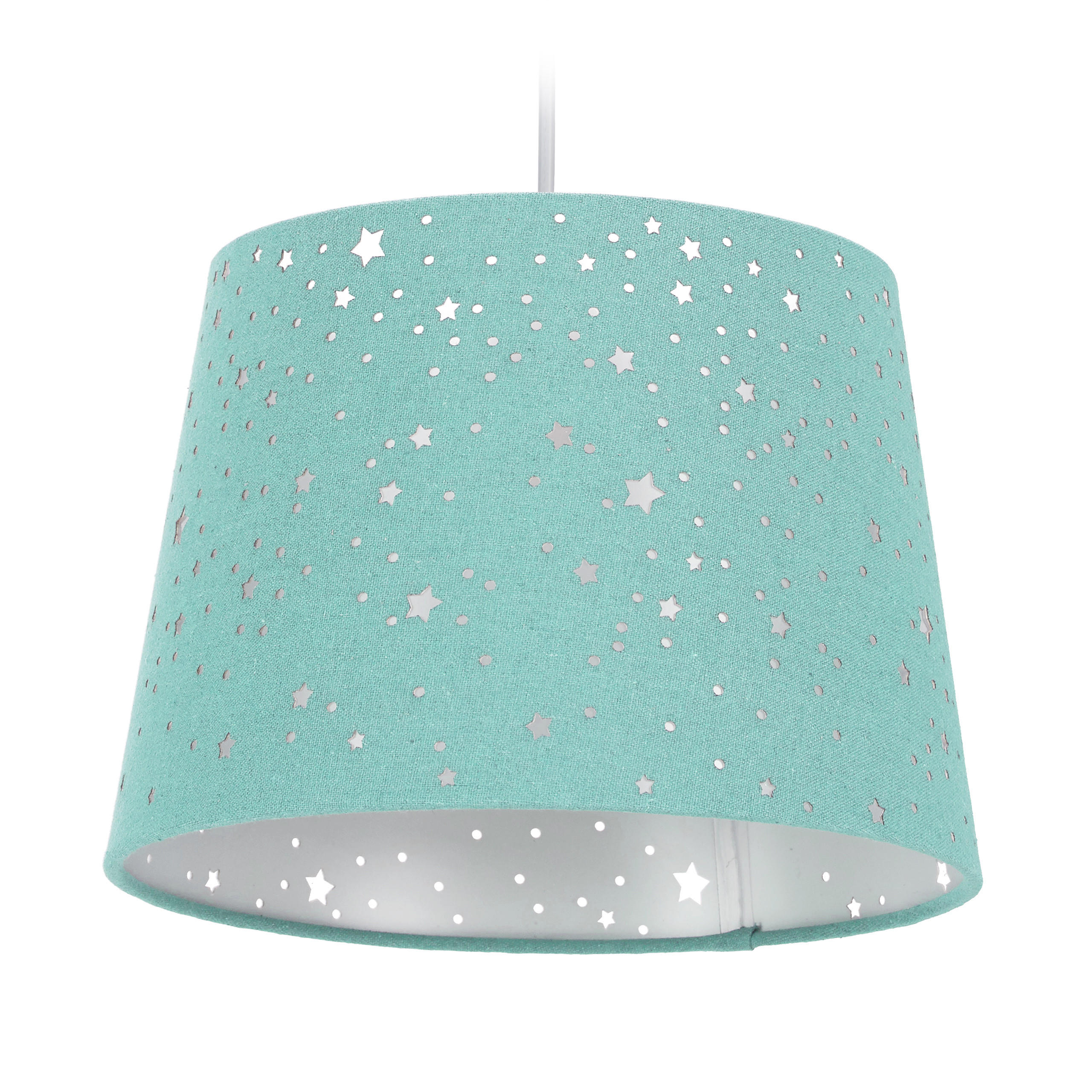 KINDERZIMMERLAMPE - Türkis, Kunststoff/Textil (27/27/122cm) - Relaxdays