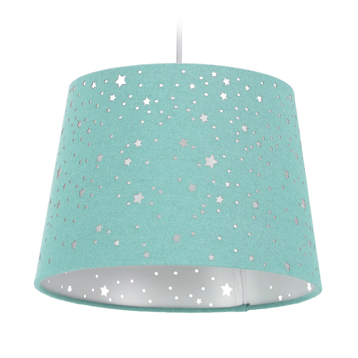 KINDERZIMMERLAMPE - Türkis, Kunststoff/Textil (27/27/122cm) - Relaxdays