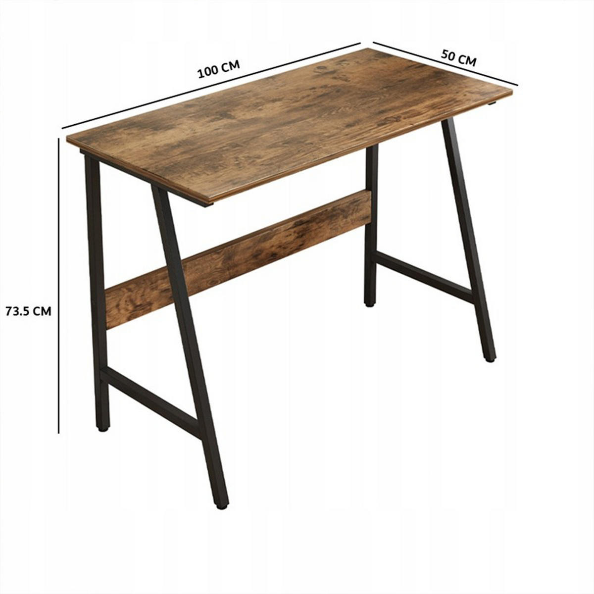 SCHREIBTISCH, braun, 100/50/73.5 cm - Braun, Holzwerkstoff (50/100/73.5cm)