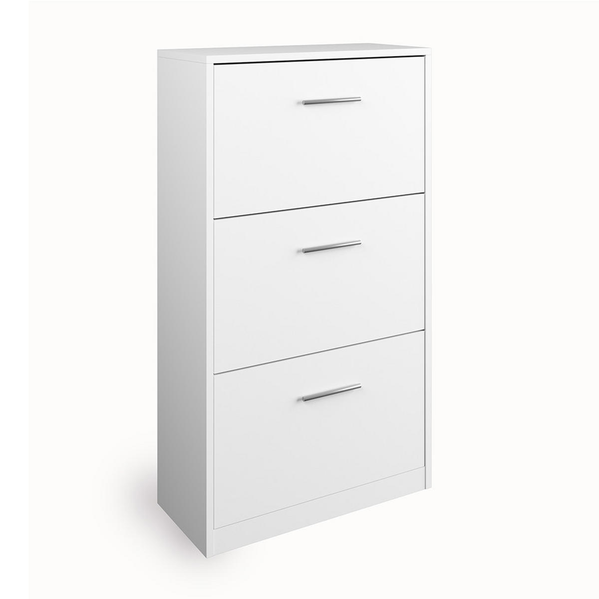 SCHUHKIPPER Gizmo Weiß 59 x 105 cm - Weiß, Holzwerkstoff (59/105/22cm) - Vicco