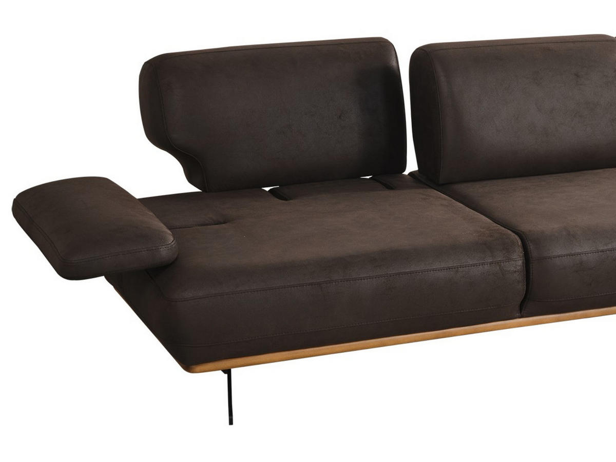 2 Sitzer SOFA Pegasus Samt Braun - Braun, Textil/Metall (205/90/105cm) - Villa Möbel