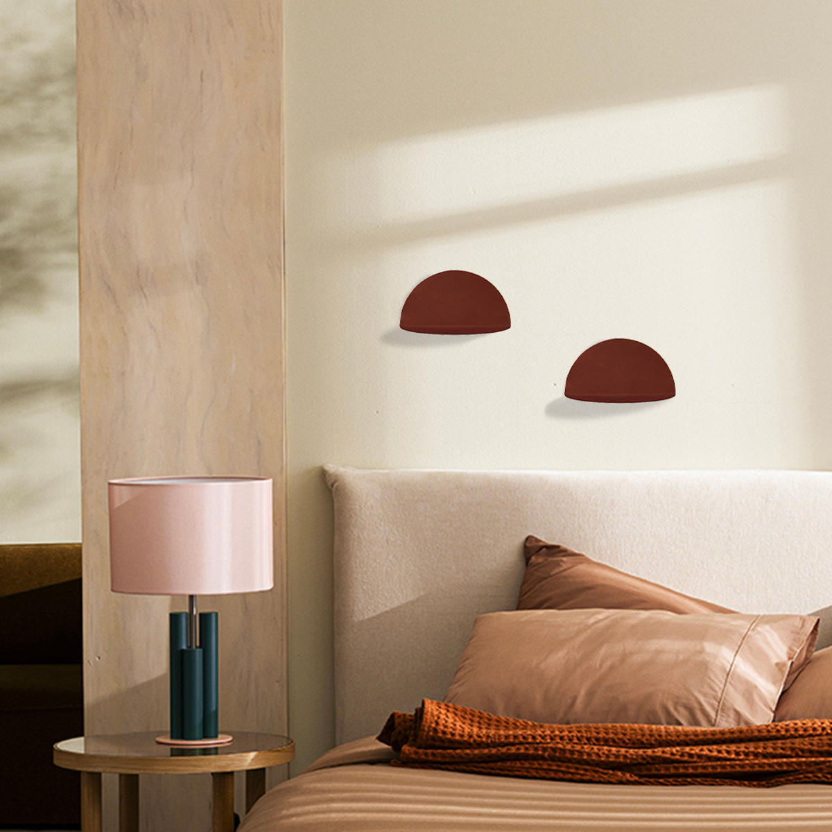 WANDREGAL - Metall - Burgunderrot - 2er-Set - Aubergine, Metall (16/34/18cm) - Drawer