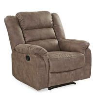 RELAX-FERNSEHSESSEL Federkern, Liegefunktion verstellbar durch halbautomatische Relaxfunktion B95/T93/H103 cm, Mikrofaser Vintage Grau Braun / 15132 - Graubraun/Schwarz, Textil (95/103/93cm) - luma-home