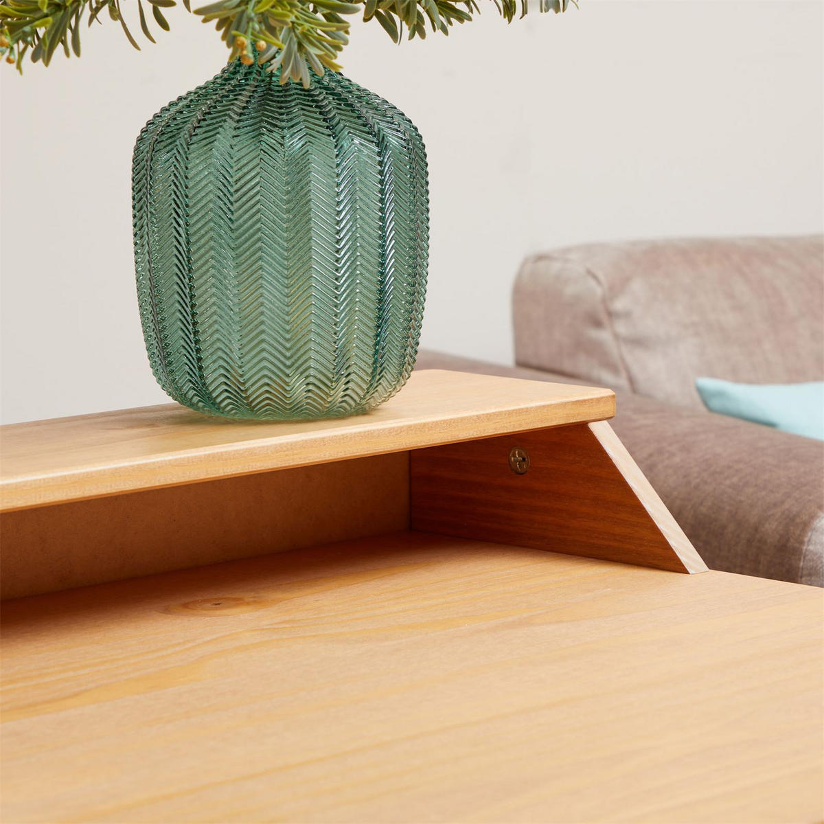 SCHREIBTISCH LUNA - Braun, Holz (54/110/83cm) - IDIMEX