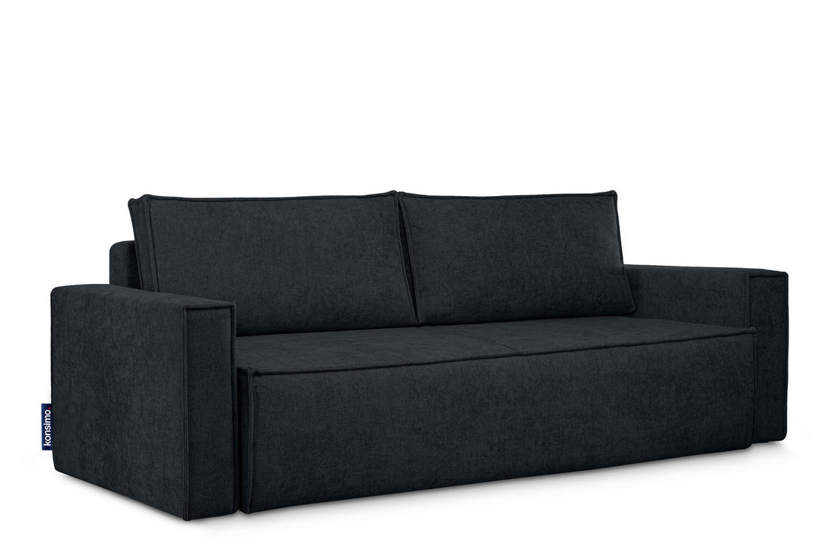 3-SITZER-SOFA NAPI II mit Schlaffunktion, dunkelblau - Dunkelblau, Textil (228/89/101cm) - KONSIMO®