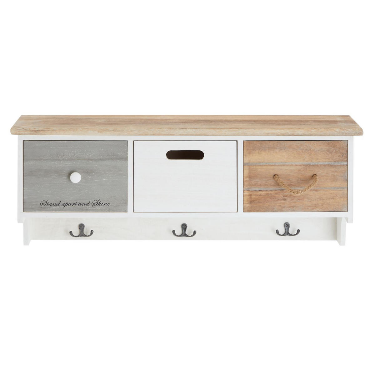 WANDGARDEROBE SALVA - Weiß, Holz (73/28/25cm) - CARO-Möbel