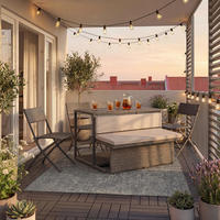LOUNGESET Mario Grau Metall/Kunststoff Modular - Hellgrau, Metall - Bessagi Garden