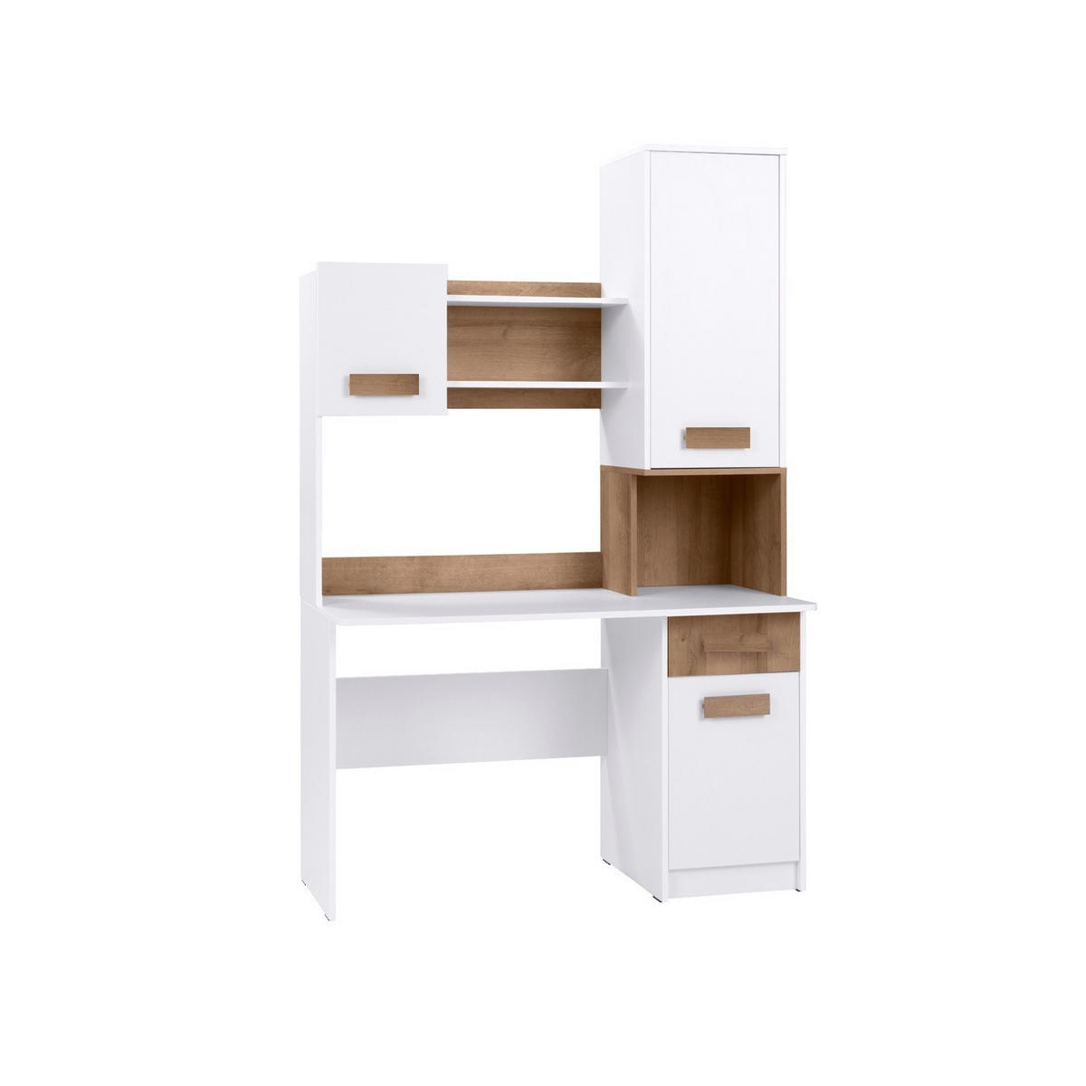 SCHREIBTISCH SCHÜLERSCHREIBTISCH GRANT G11/G12 WEIß 125/195/52,5 - Weiß, Holzwerkstoff (125/195/53cm)
